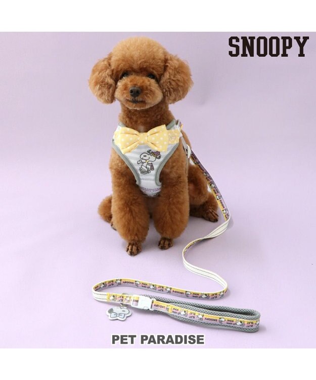 ペットパラダイス#SNOOPYハーネスと伸縮リードセット スヌーピー リード&ハーネス 《パーティ柄》 S 小型犬 / PET