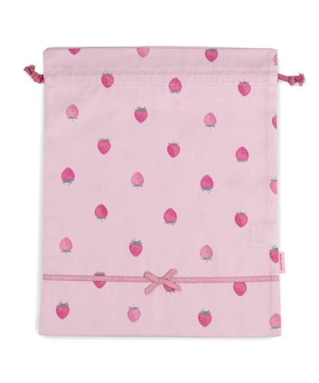 Mother garden マザーガーデン 野いちご 巾着 大《レトロストロベリー柄》 レトロストロベリー柄