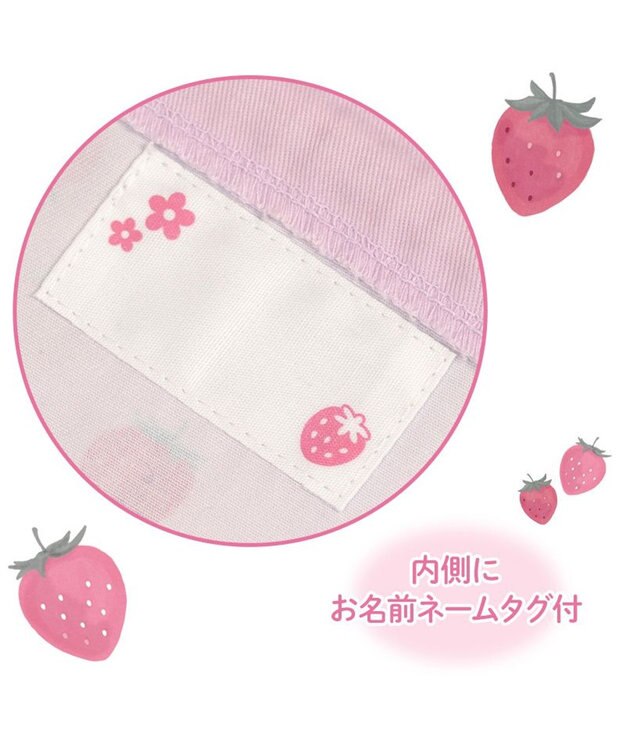 Mother garden マザーガーデン 野いちご 巾着 大《レトロストロベリー柄》 レトロストロベリー柄