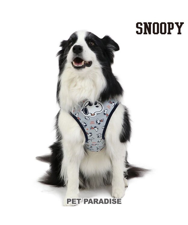 PET PARADISE スヌーピー メッシュ ベスト ハーネス 【ＳＭ】 グレー
