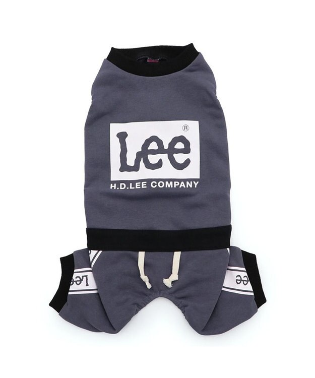 PET PARADISE Lee ボックスロゴ ロンパース 小型犬 チャコールグレー