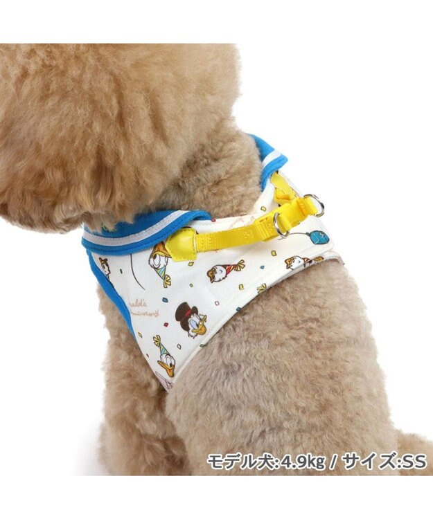 PET PARADISE ディズニー ドナルドダック 90周年 ベストハーネス ３Ｓ 《パーティー柄》 超小型犬 パーティー柄