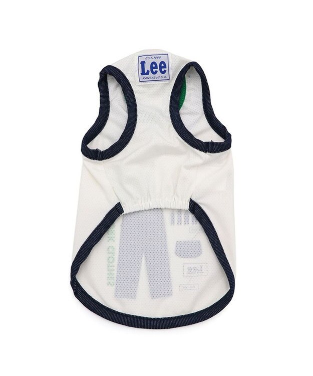 PET PARADISE Lee 接触冷感 タンクトップ《ワーク柄》 小型犬 ホワイト×ネイビー