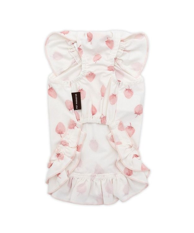 PET PARADISE ペットパラダイス タッチワンクールプラス Tシャツ 《いちご》 小型犬 ホワイト×ピンク