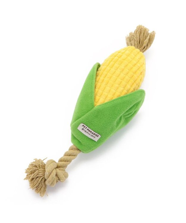 PET PARADISE 犬用品 ペットグッズ 犬 おもちゃ ペットパラダイス 犬 トイ TOY 焼きもろこし おもちゃ | 音が鳴る ぬいぐるみ ボール ロープ オモチャ 玩具 トイ TOY 小型犬 猫 かわいい おもしろ インスタ映え 黄