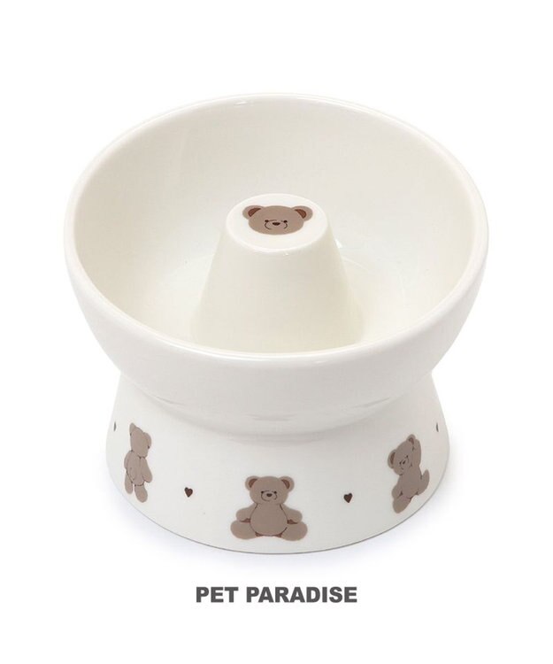 PET PARADISE ペットパラダイス 高さのある フードボウル 早食い防止 《くま 》 くま