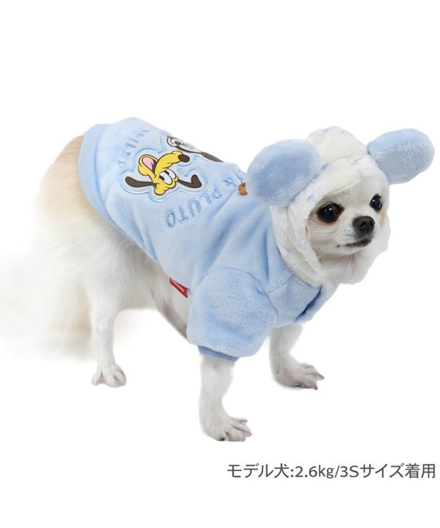 PET PARADISE ディズニー ミッキーマウス フレンズボアパーカー 小型犬 ブルー