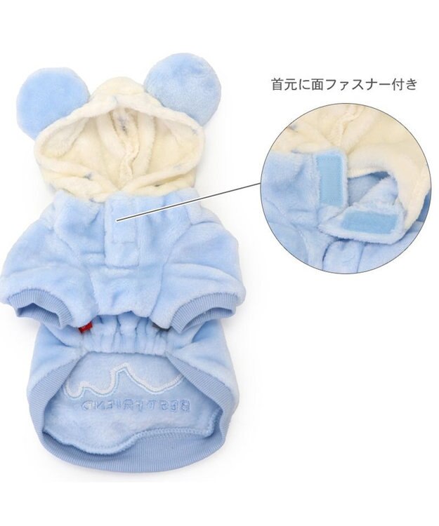 PET PARADISE ディズニー ミッキーマウス フレンズボアパーカー 小型犬 ブルー