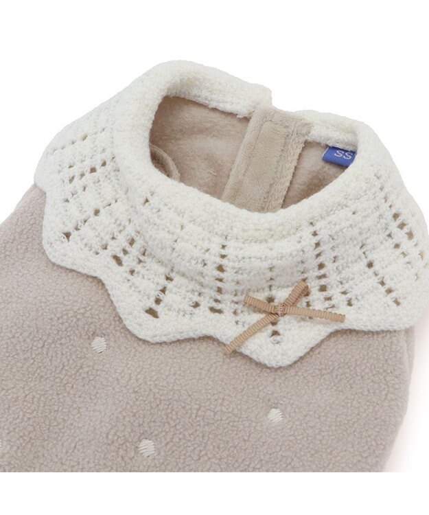 PET PARADISE ペットパラダイス ワンダフル ストレッチ フリース 《 ニット襟 》小型犬 茶