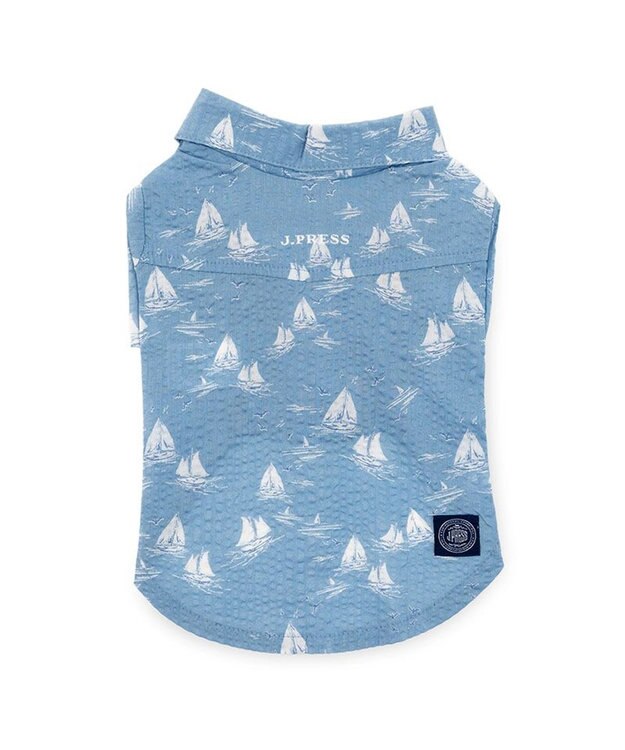 PET PARADISE J.PRESS ウェーブシャツ 《船柄 》 小型犬 ブルー