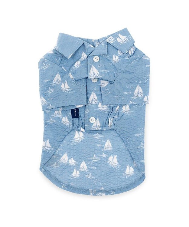 PET PARADISE J.PRESS ウェーブシャツ 《船柄 》 小型犬 ブルー