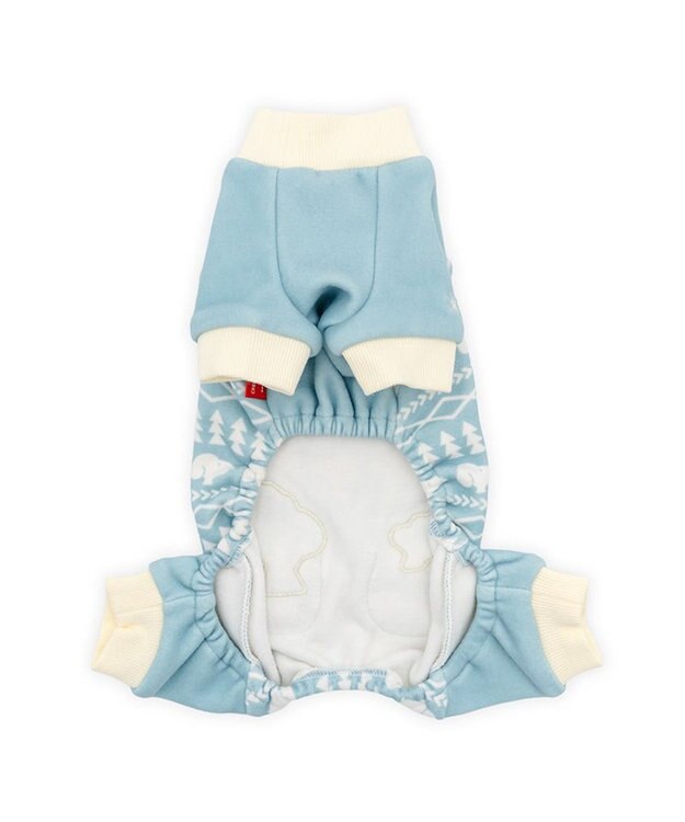 PET PARADISE スヌーピー ペティヒートDAN ロンパース 《雪柄》 小型犬 ライトブルー