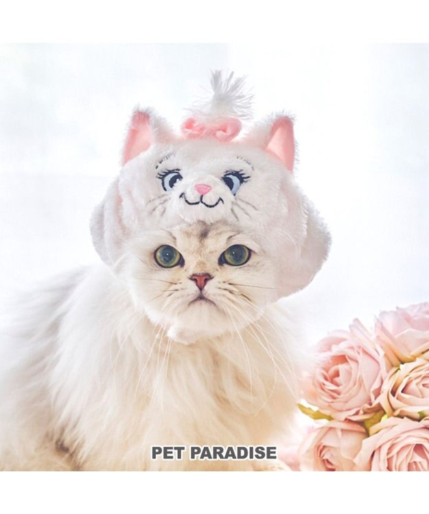 PET PARADISE ディズニー マリー なりきり 猫帽子 《 小 / 中 》 ホワイト