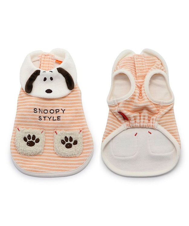 PET PARADISE スヌーピー サーモキープ タンクトップ  《お顔襟》 小型犬 オレンジ