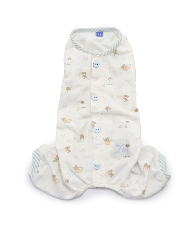 PET PARADISE ペットパラダイス 背中開き ロンパース 《くま柄/チェリー柄》【小型犬】 くま柄