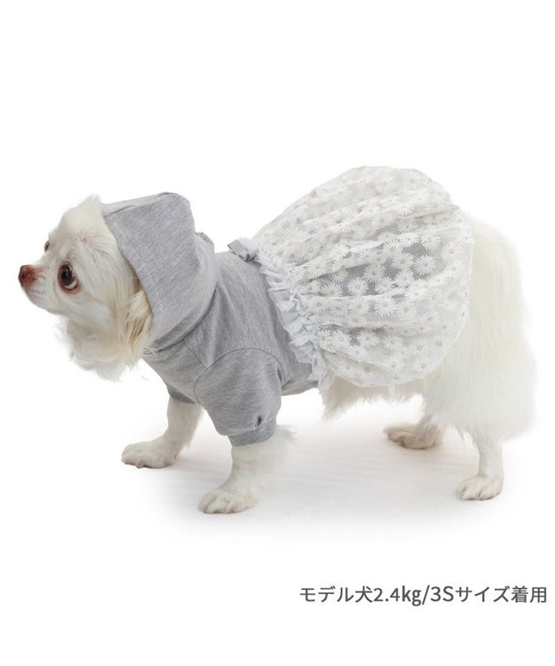 PET PARADISE ペットパラダイス ドッキングパーカー 《グレー》 小型犬 グレー