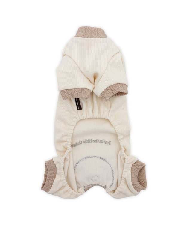 PET PARADISE ペットパラダイス くまちゃんお尻 プレミアム ペティヒート  ロンパース 小型犬 ライトベージュ