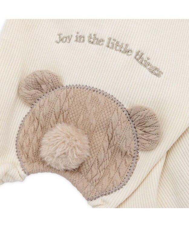 PET PARADISE ペットパラダイス くまちゃんお尻 プレミアム ペティヒート  ロンパース 小型犬 ライトベージュ