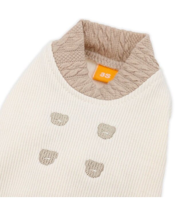 PET PARADISE ペットパラダイス くまちゃんお尻 プレミアム ペティヒート  ロンパース 小型犬 ライトベージュ