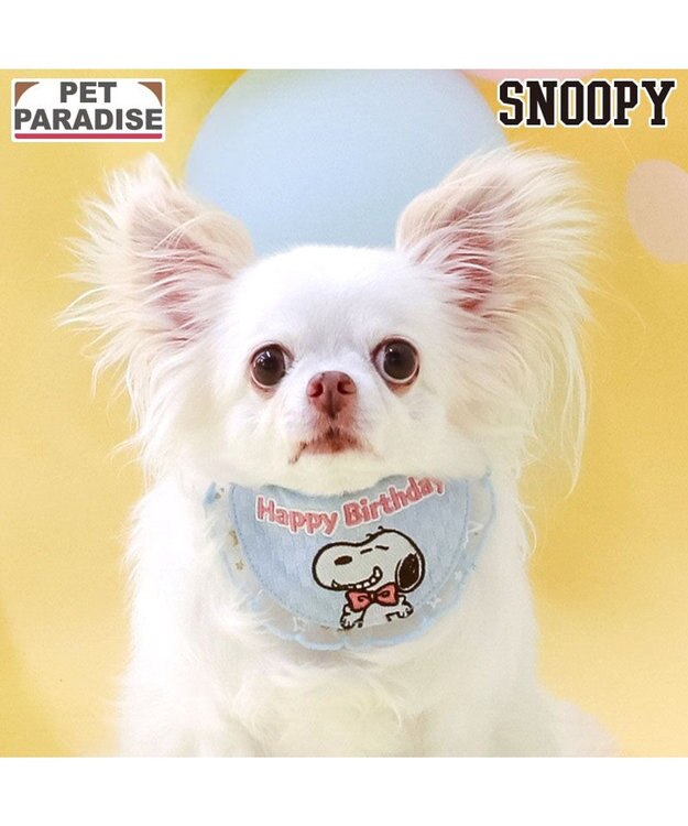 PET PARADISE スヌーピー バースデー スタイ 小型犬 ライトブルー