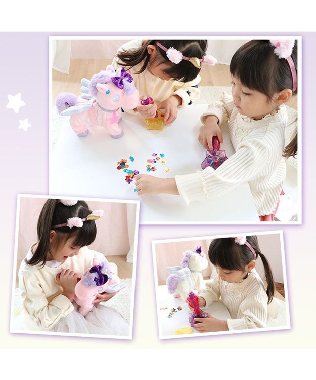 Mother garden マザーガーデン とことこおさんぽシリーズ ユニコーン デコってきらきゅん スペシャルセット クリーム / ピンク クリーム