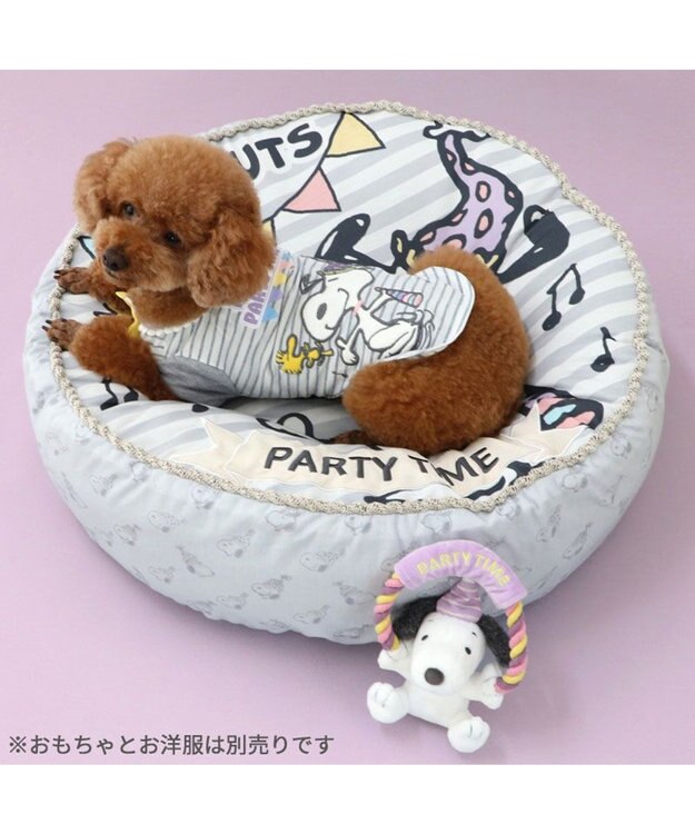 PET PARADISE ≪数量限定 スヌーピーお誕生日≫ スヌーピー 丸形クッション 《パーティー柄》 パーティー柄