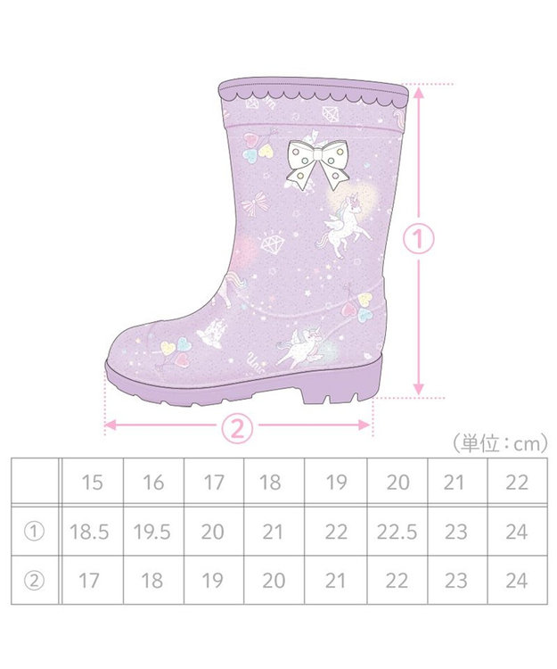 Mother garden マザーガーデン キッズ用 レインブーツ 《 ユニコーン / 野いちご 》 ユニコーン