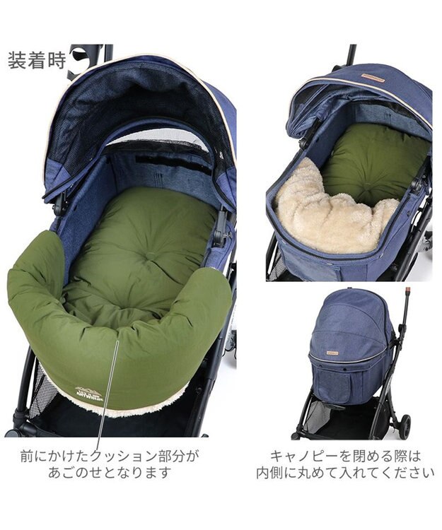 PET PARADISE ペットパラダイス ペットカートクッション 遠赤外線  《カーキー柄》 カーキー柄