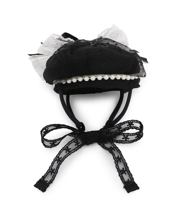 PET PARADISE cherircouture ベレー帽 ４Ｓ～３Ｓ / ＳＳ～Ｓ ブラック
