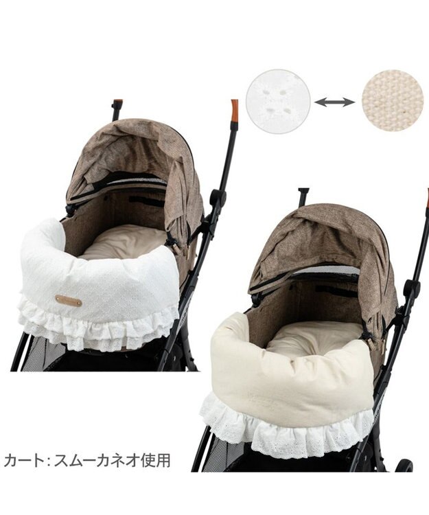 PET PARADISE ペットパラダイス カート用 クッション《レース》 ホワイト