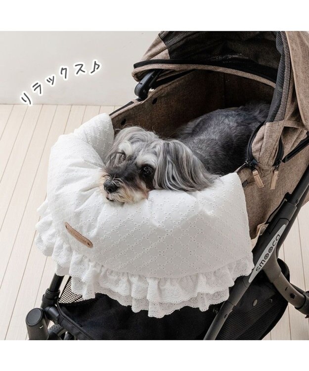PET PARADISE ペットパラダイス カート用 クッション《レース》 ホワイト