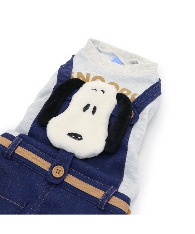 PET PARADISE スヌーピー お出かけぬいぐるみ付 パンツつなぎ  小型犬 グレー