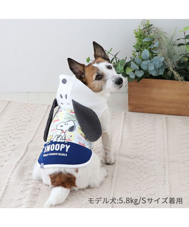 スヌーピー 耳付きパーカー 《コミック柄》 小型犬 / PET