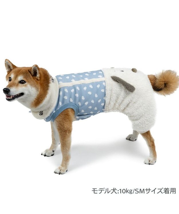 PET PARADISE スヌーピー ボア パンツ 《顔》 中型犬 水色