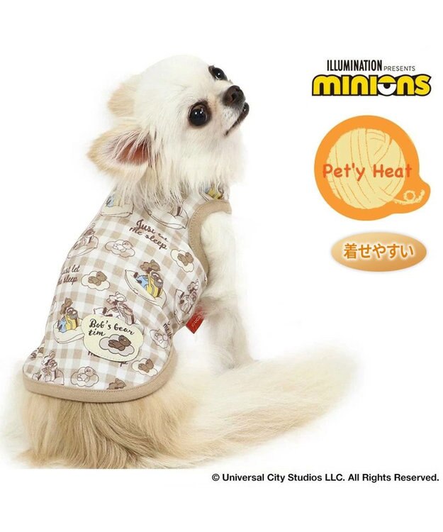 PET PARADISE ミニオン ペティヒート タンクトップ ボブ ティム柄  小型犬 ベージュ