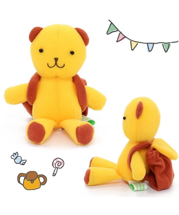 Mother garden マザーガーデン ぷんくま お出かけリュック メッセンジャー マスコット  クリエイティブヨーコ 40周年 創業祭 記念 復刻商品 黄色