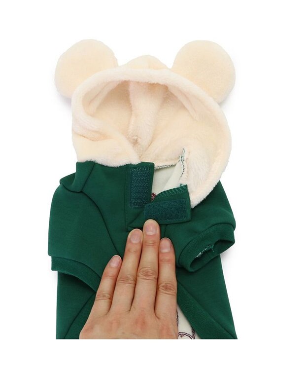 PET PARADISE ディズニー ミッキーマウス お揃いパーカー 小型犬 緑