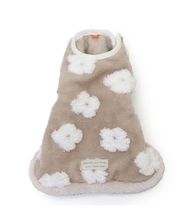 PET PARADISE ペットパラダイス ボア スリーパー 《お花柄》 小型犬 ベージュ