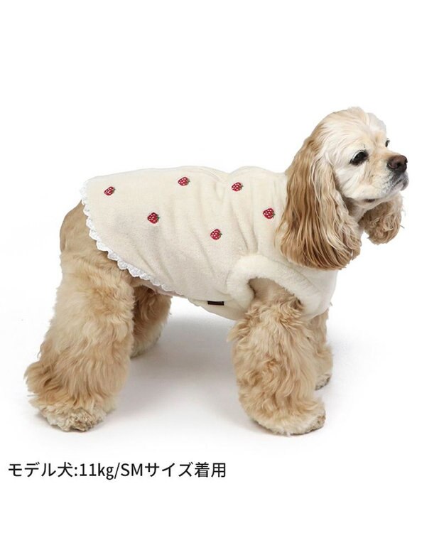 ペットパラダイス 背中開き ベスト 苺 刺繍 中型犬 大型犬 / PET