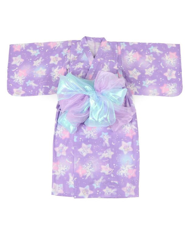 Mother garden マザーガーデン 2024 キッズ2WAY セパレート 浴衣 《ユニコーン 星空柄》 110/120/130/140 ユニコーン星空柄