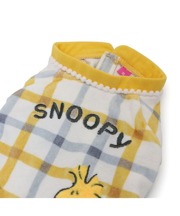 PET PARADISE スヌーピー サーモキープ ロンパース 《ひょこっと柄》 小型犬 ホワイト×イエロー