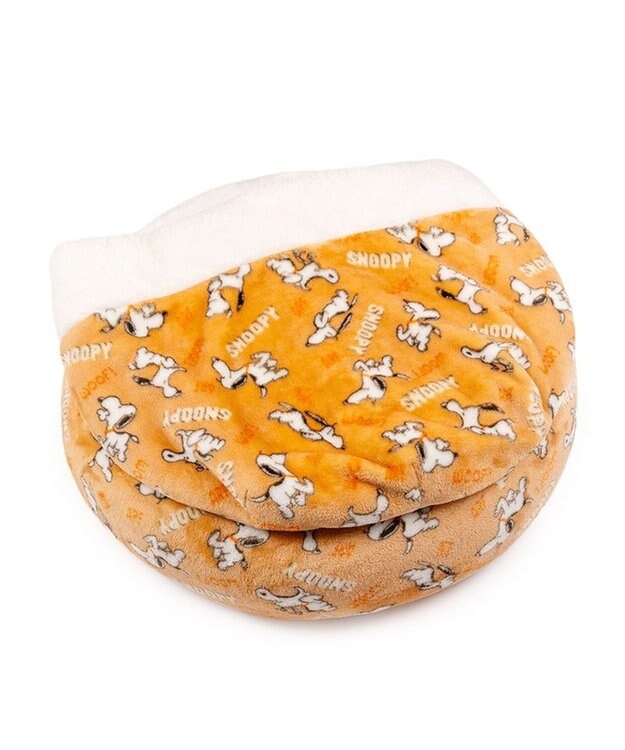 PET PARADISE スヌーピー 遠赤外線 丸型 寝袋 《てくてく》 Ｓ オレンジ