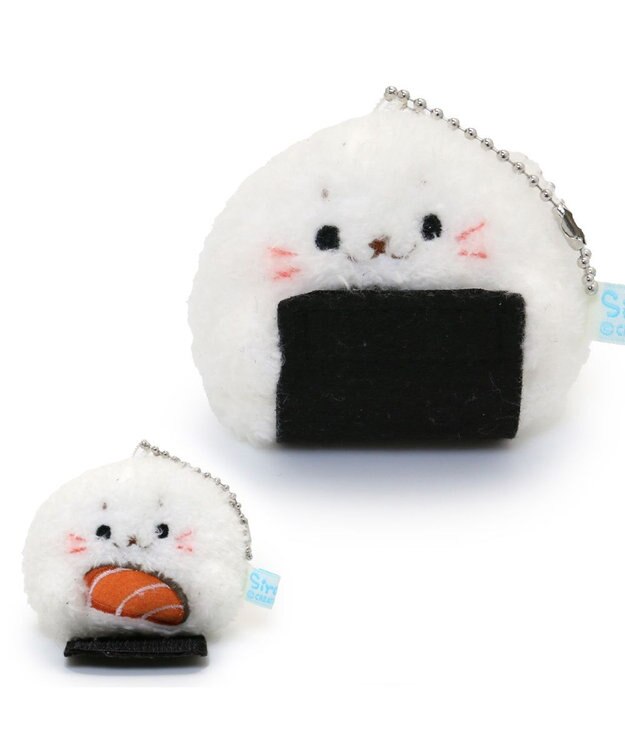 Mother garden しろたん マスコットキーホルダー おにぎり 梅 鮭 ぬいぐるみ マスコットキーホルダー 鮭おにぎり