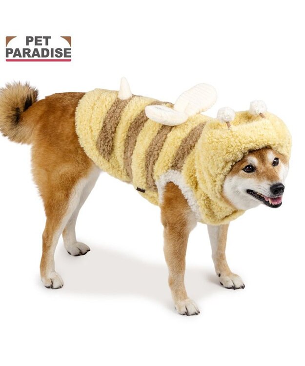 PET PARADISE ペットパラダイス 蜂 くるふわ なりきり パーカー 中型犬 イエロー