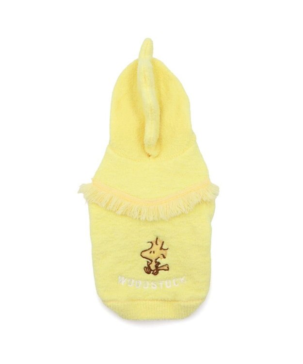 PET PARADISE スヌーピー ウッドストック 遠赤外線 もふもふ パーカー 小型犬 イエロー