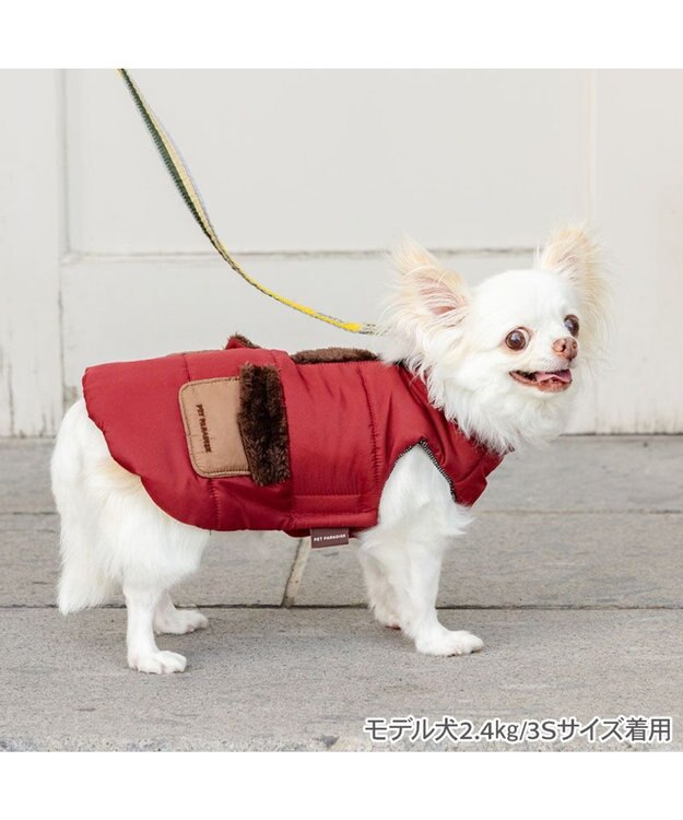 PET PARADISE ペットパラダイス 保温 エアベスト 《ワインレッド》 小型犬 ワインレッド