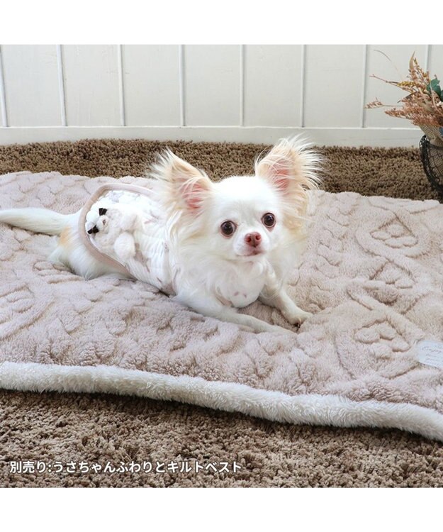 PET PARADISE ペットパラダイス 遠赤外線 ボアマット 《 アラン編み柄 》 (80×60cm) アラン編み柄