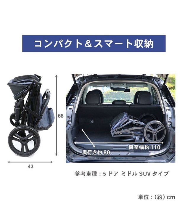 ペットパラダイス　smooca ラージ　ペットカート　中　大型犬 smooca ラージ ペットカート 《デニム調》 / PET PARADISE