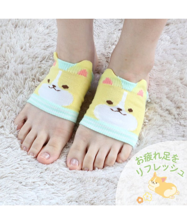 マザーガーデン ふわんこ コーギー 足ツボ押し 靴下 ソックス