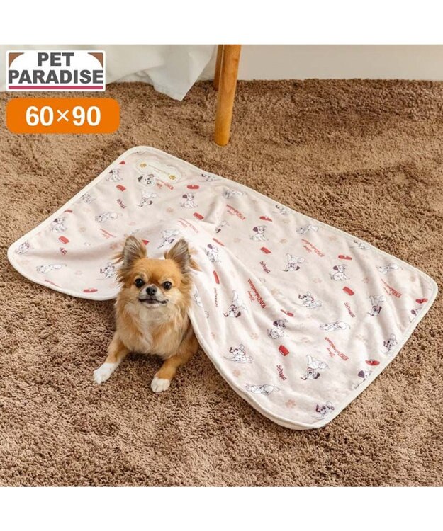 PET PARADISE ディズニー 101匹わんちゃん ボア ブランケット ベージュ